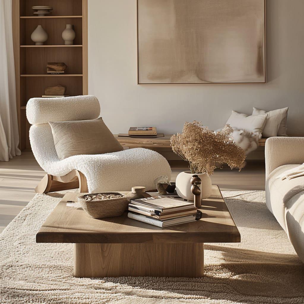 Scandinavian Living​ Room: Neutral ​tones and natural materials for a serene space