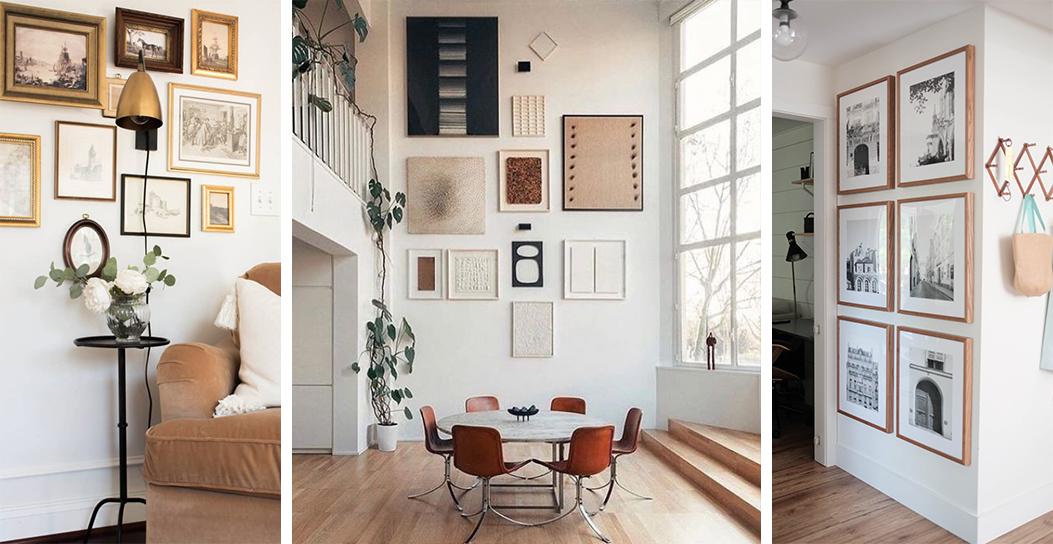 Artistic displays: Create a gallery wall for compelling interior design flair