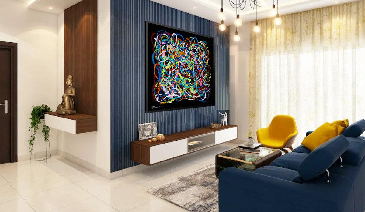 Opt for ‍a statement art piece to⁢ elevate your contemporary living room