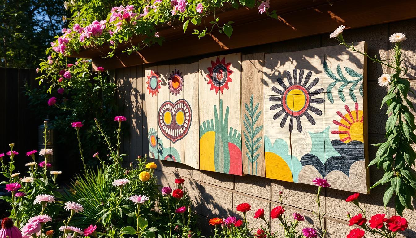 Create‌ a unique backyard ⁢mural ⁣or wall art‍ installation