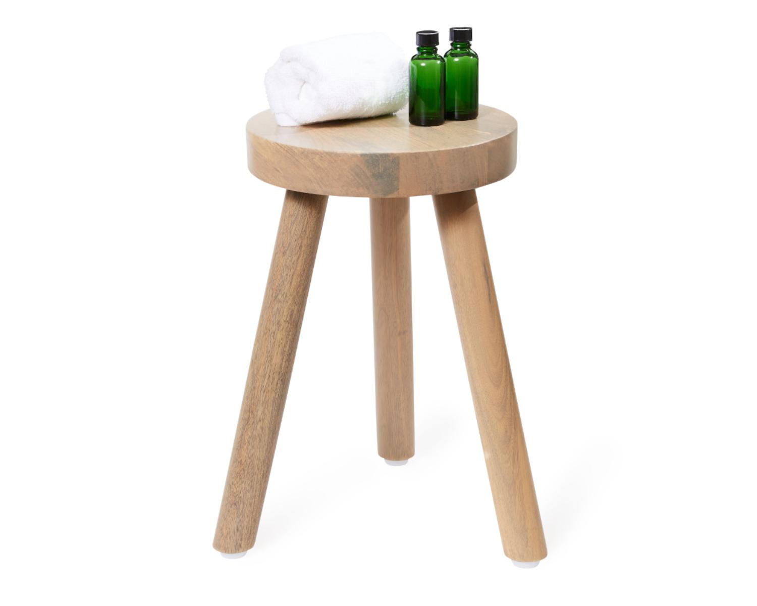 Consider a wooden bathroom‌ stool⁤ for chic seating and easy accessibility