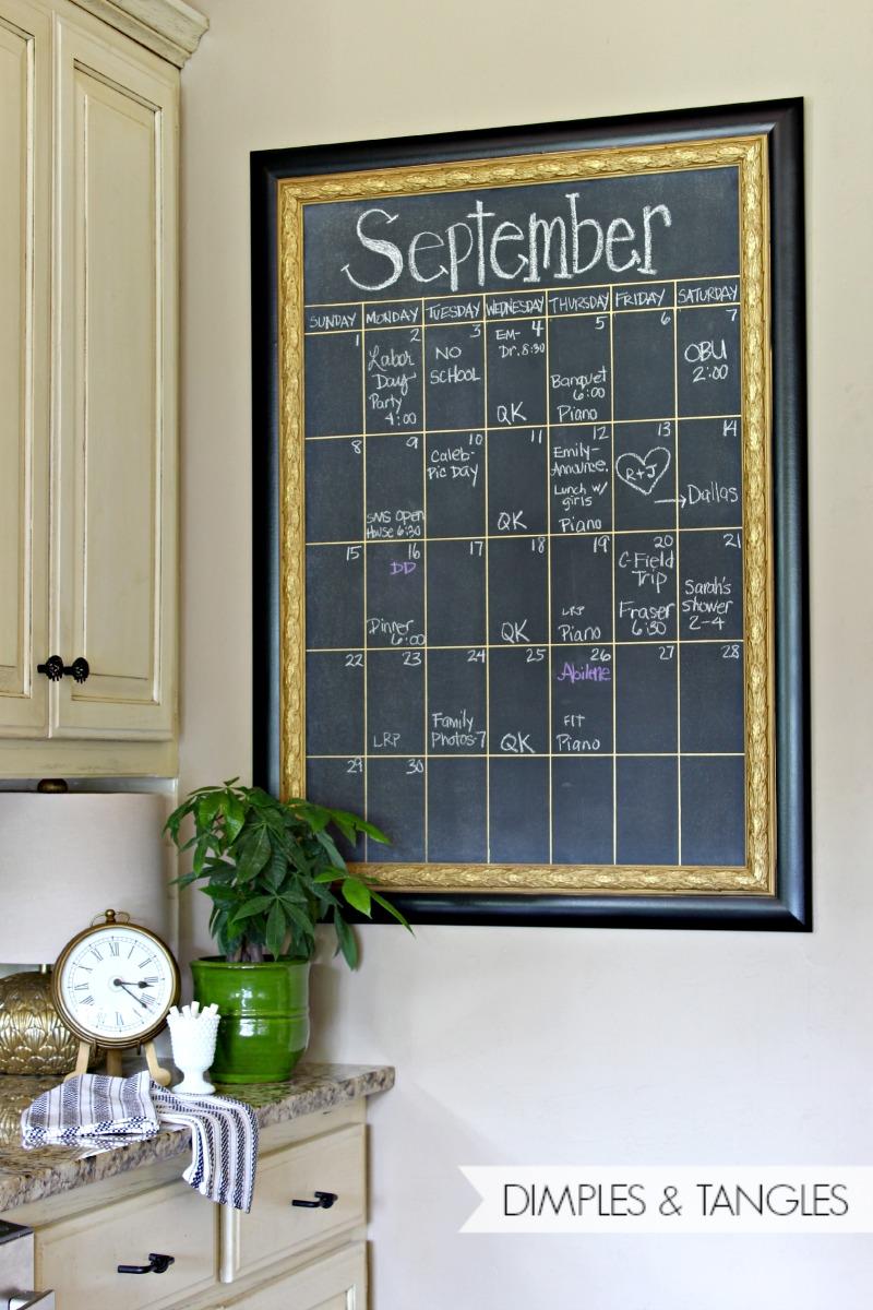 Add a chalkboard bathroom calendar for ‍organizing family schedules