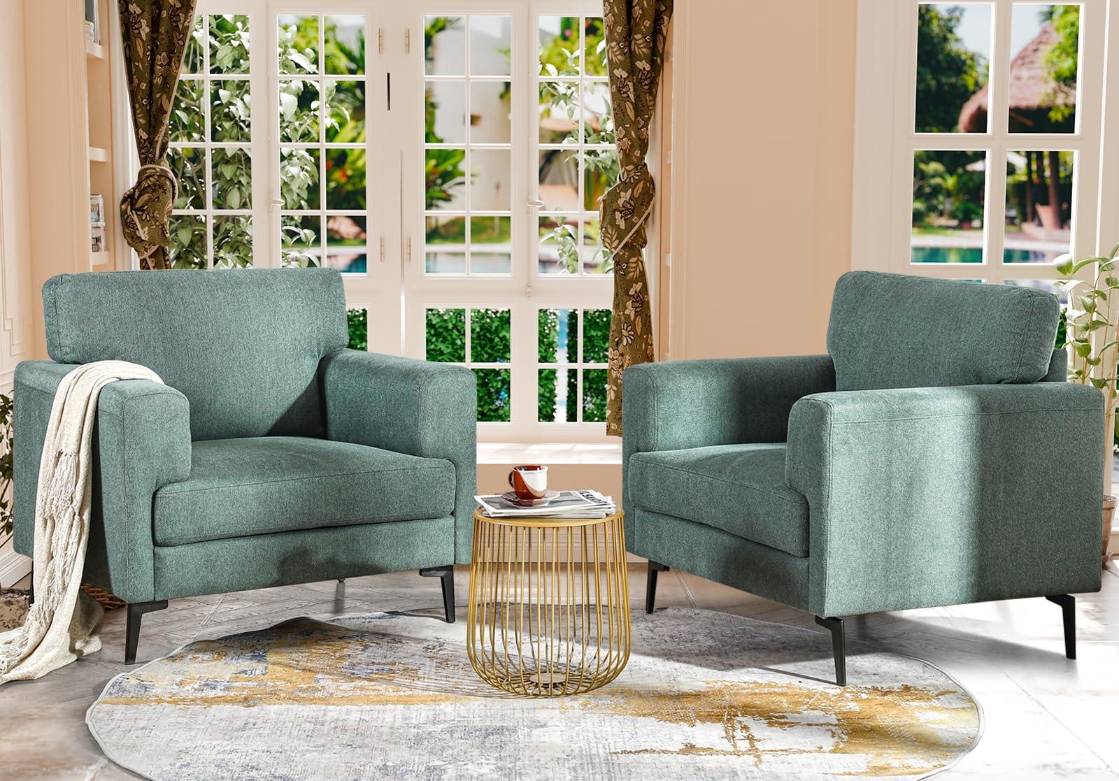 Accent chairs provide both style and comfort to your living room layout