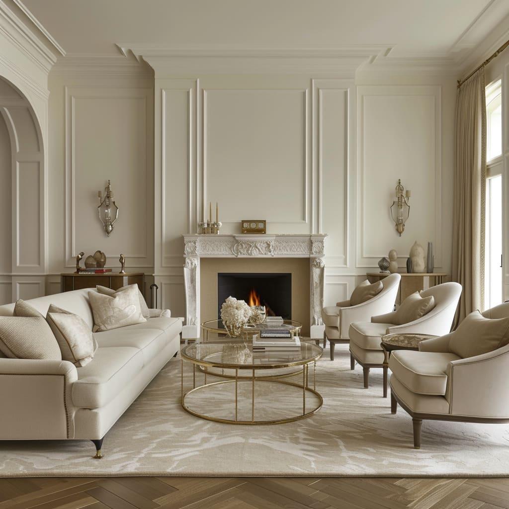 Classic Elegance‌ Living⁢ Room: Timeless ⁣furnishings and‌ rich ​fabrics create sophistication