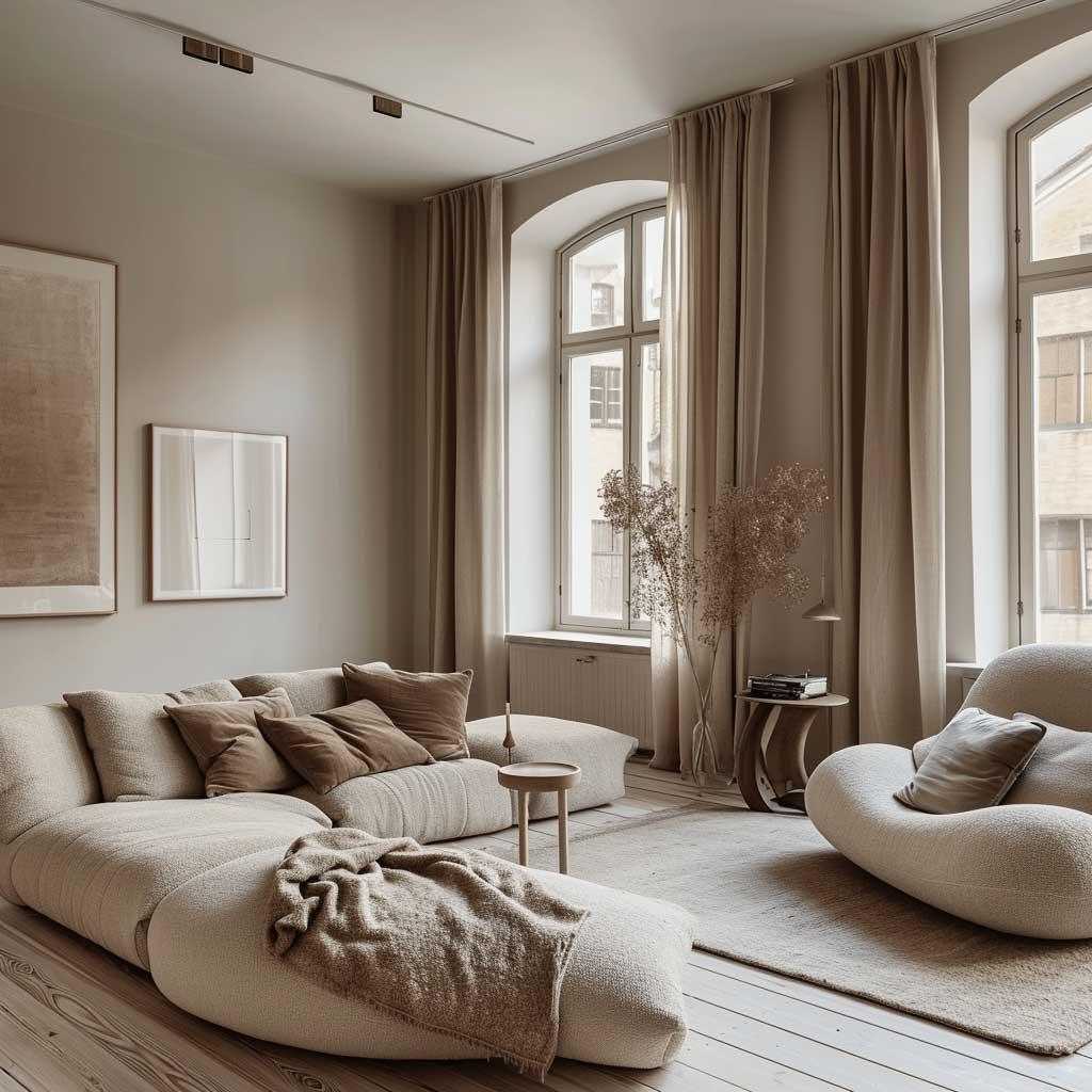 Scandinavian Living Room: Light colors and functional furniture maximize‍ comfort and style