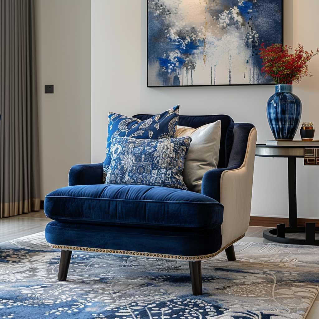 Incorporate layered⁢ textures for ‍depth in your ​blue living ‌room