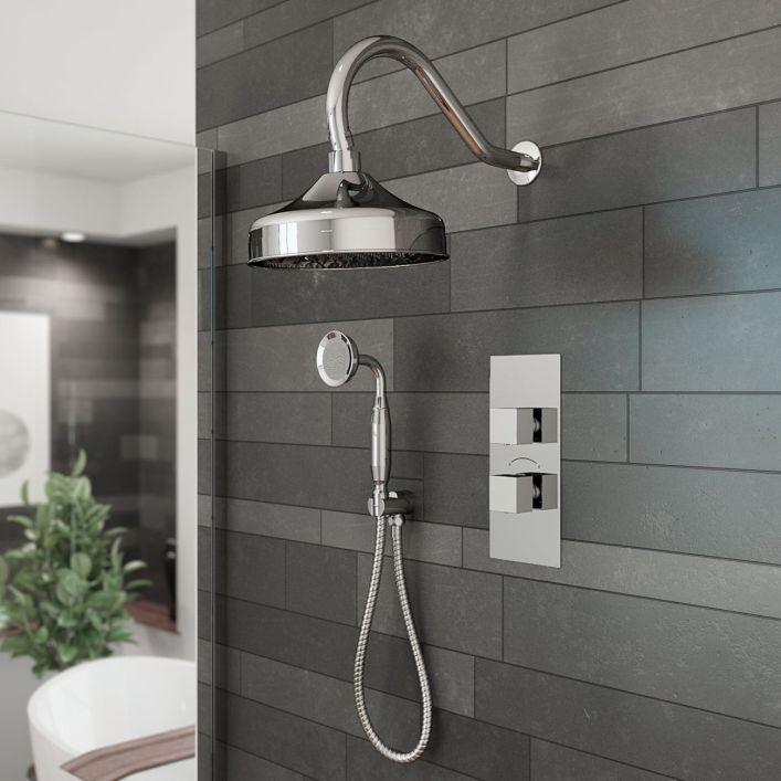 Install a rainfall ⁣showerhead to elevate your farmhouse​ bathroom experience