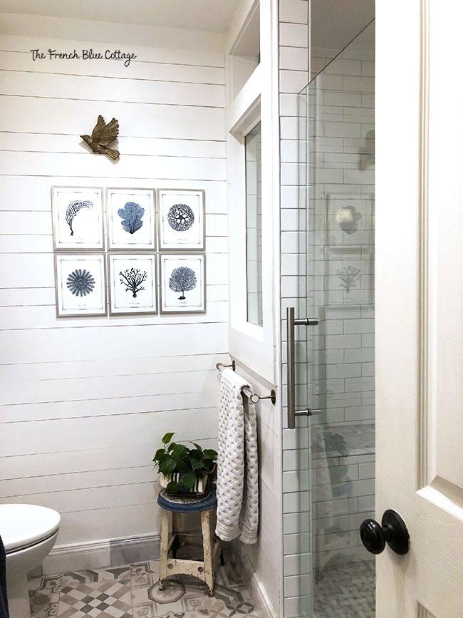 Customize your Farmhouse Bathroom with unique, artisan tiles for a personal touch