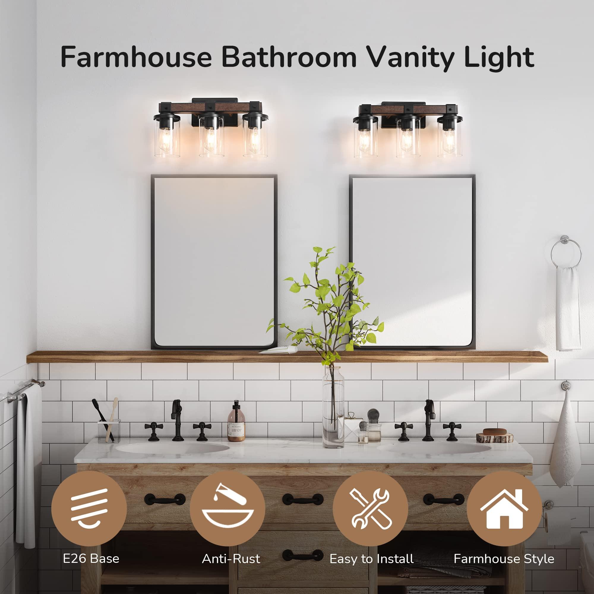 Add farmhouse-style sconces for warm lighting⁢ that ⁣complements⁣ your bathrooms‍ décor