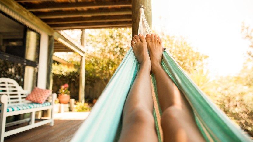 Add a hammock for ultimate relaxation in your screened porch