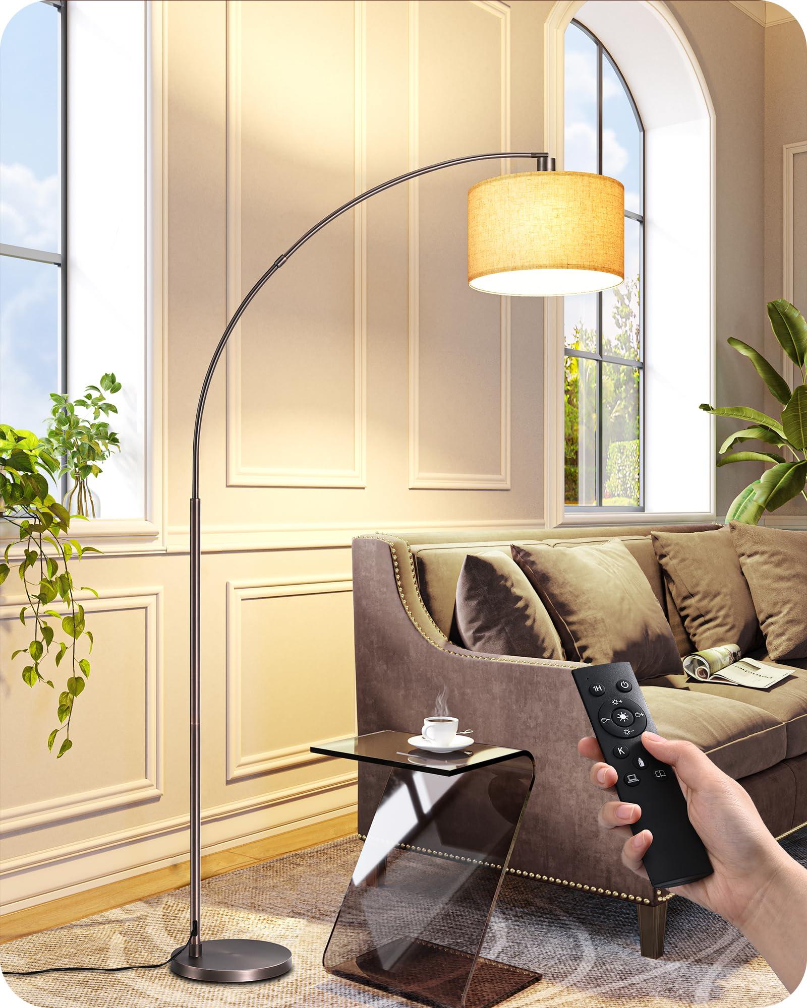 Elegant floor lamps that provide both task lighting and ambiance in your Contemporary Living Room