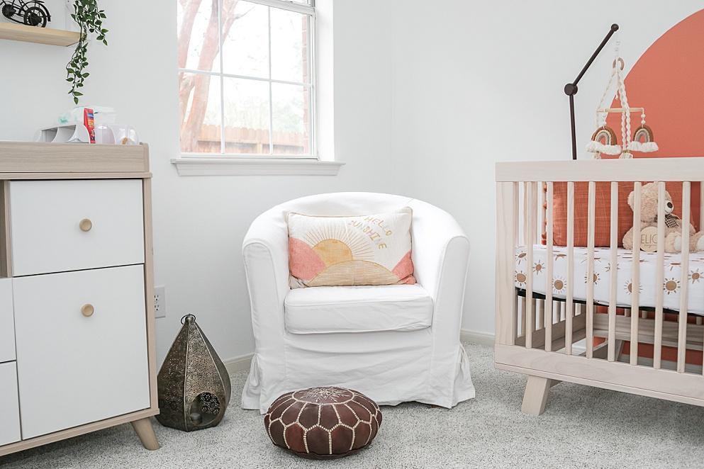 Decorate the walls with family photos to personalize your Nursery Nook’s charm