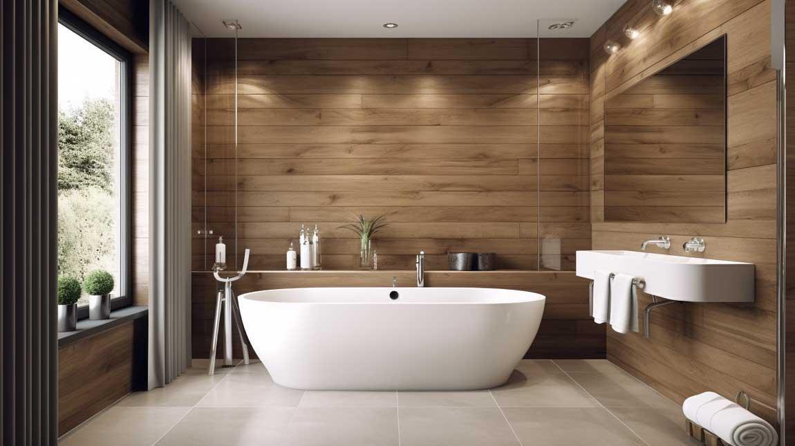 Use⁤ wood⁢ paneling to‌ create ⁤a cozy ambiance in your‍ wooden bathroom