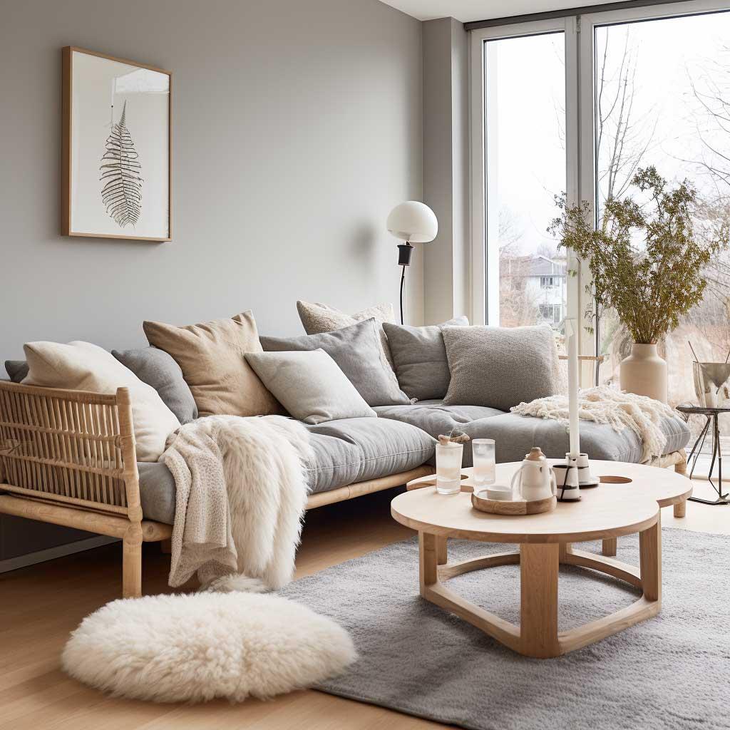 Scandinavian Living Room: Functional design and warmth create⁣ inviting spaces