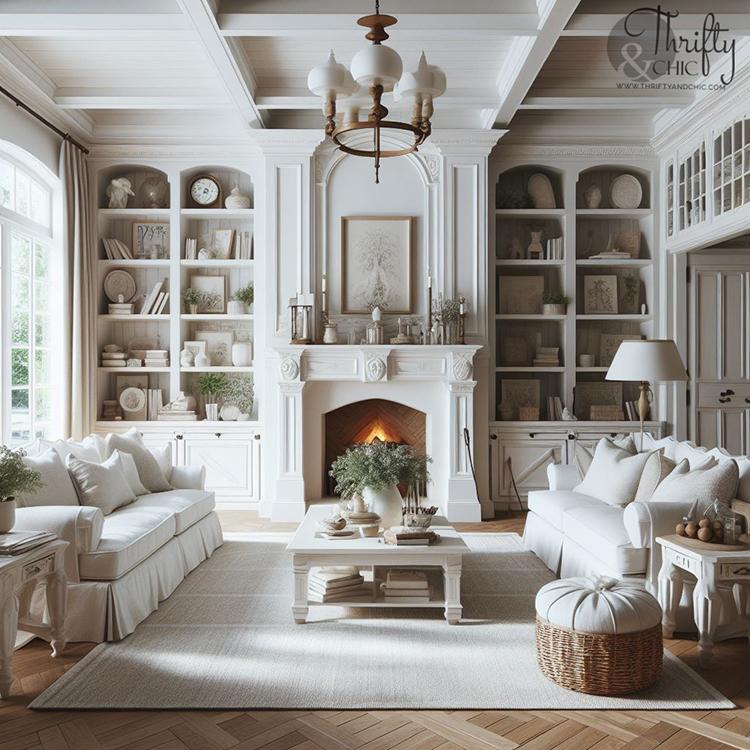 Cottage Living Room: Cozy textures and soft colors offer warmth ‌and comfort