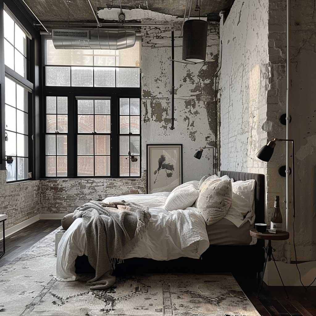 Urban Bedroom: Reflect city life with modern decor and metallic accents