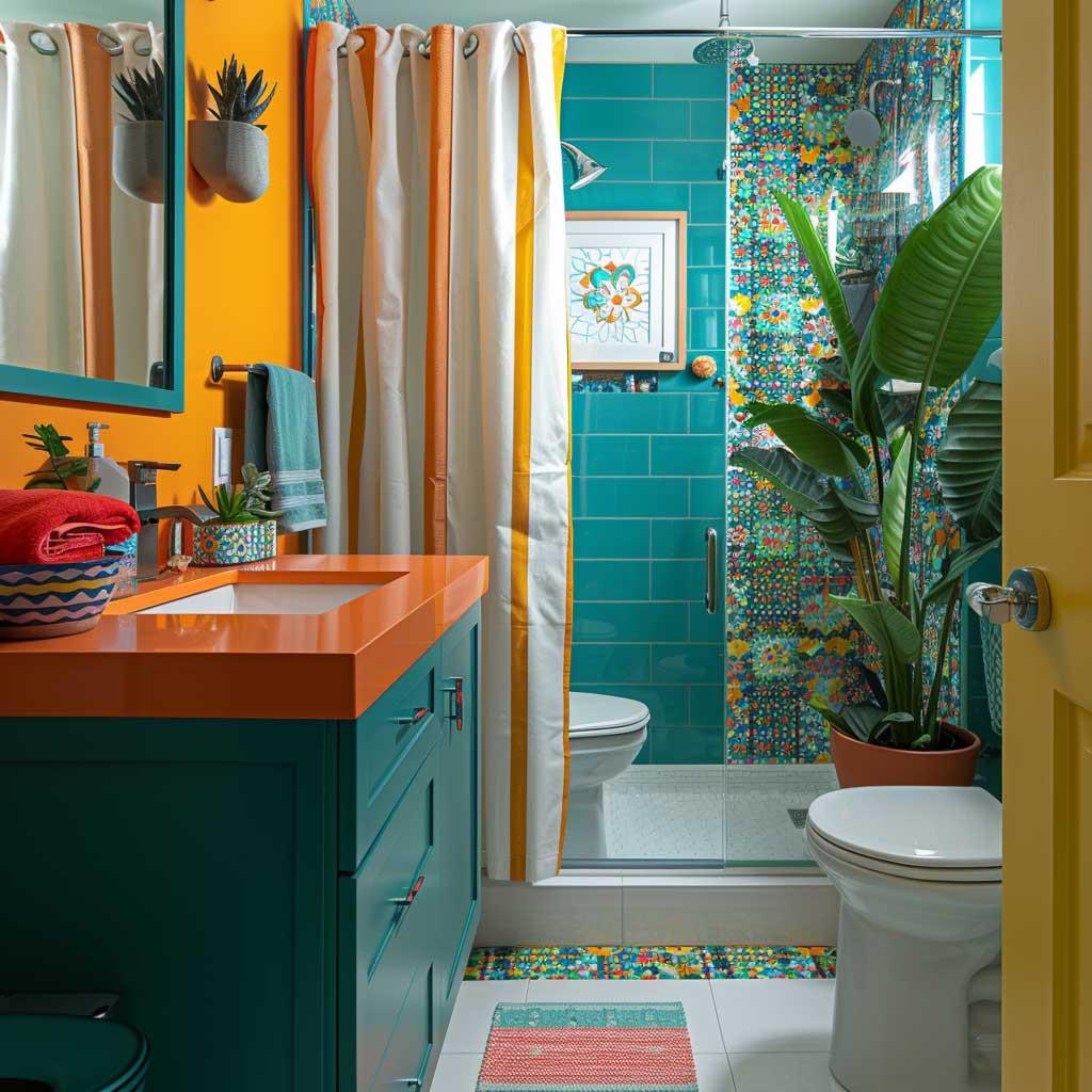 Choose a‍ whimsical shower curtain⁤ to express ‌personality⁢ in your eclectic bathroom