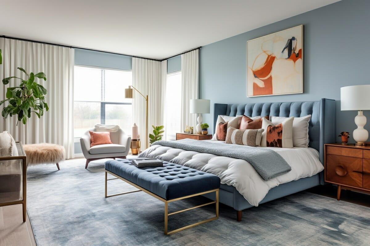 Colorful​ Accent⁢ Bedroom Trend: Bright accent walls or furnishings bring ⁤energy and ⁢joy to your ⁣space