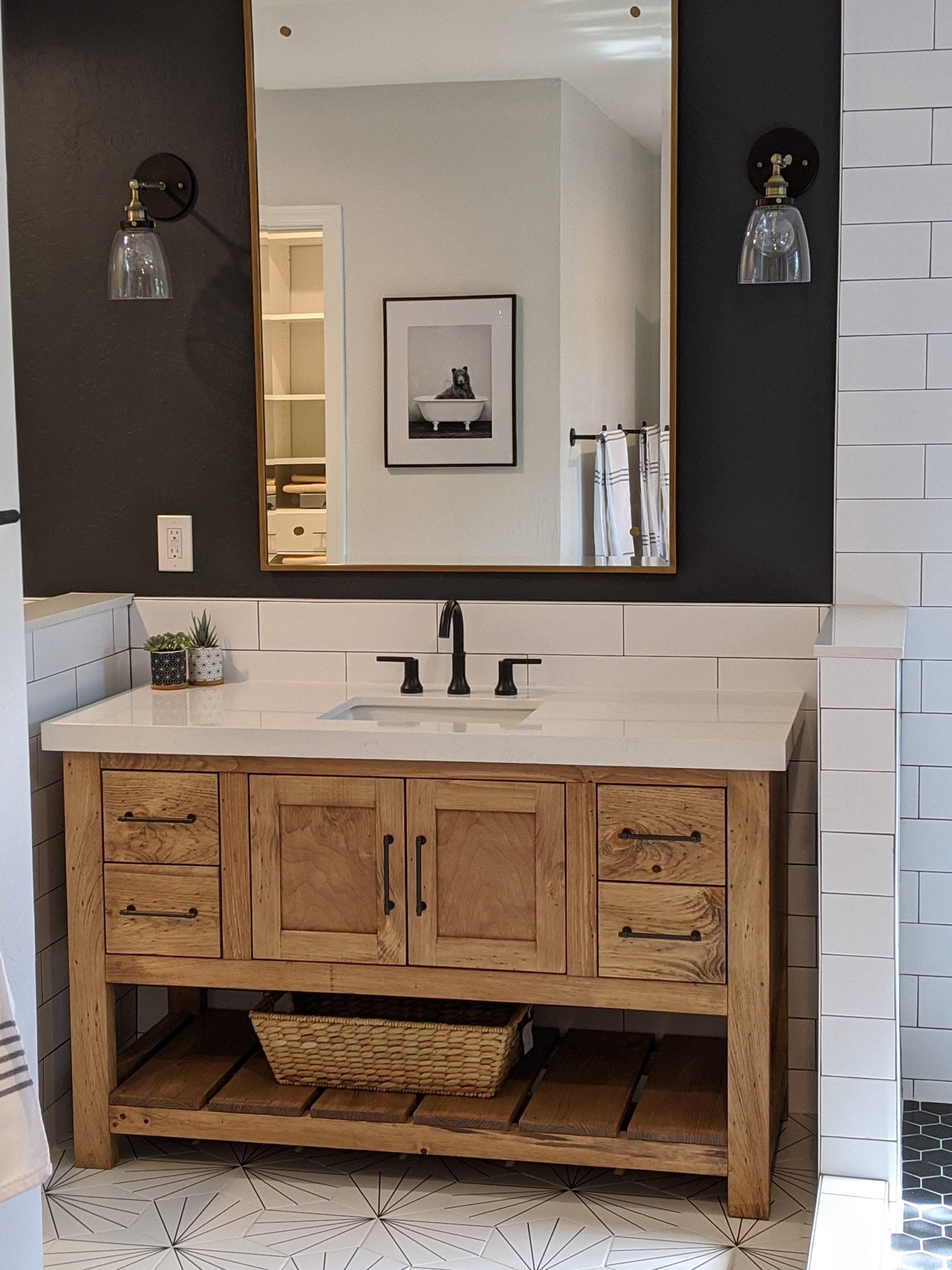 Customize​ wooden bathroom cabinetry to maximize space and style