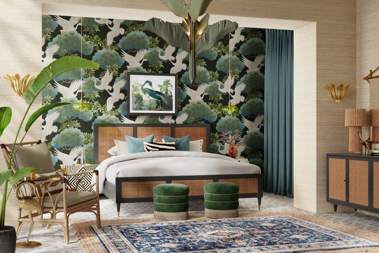 Tropical ‍Bedroom: Infuse your ⁣space with lush greenery and playful patterns