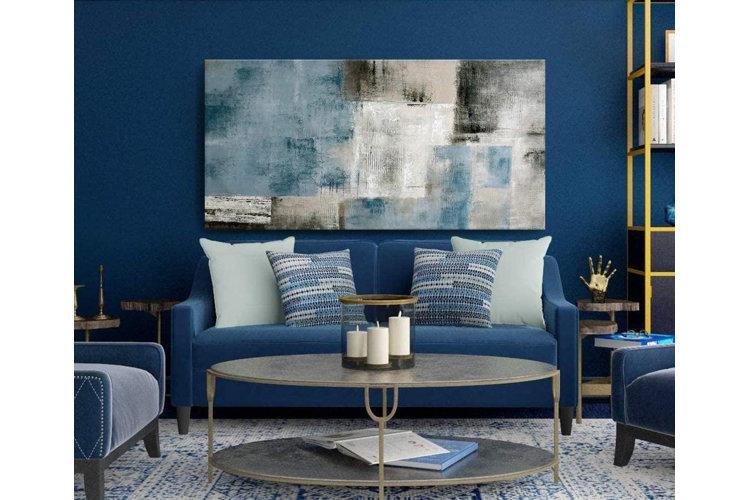 Layer⁢ varying shades of blue⁢ for depth ‍in your ​blue living room