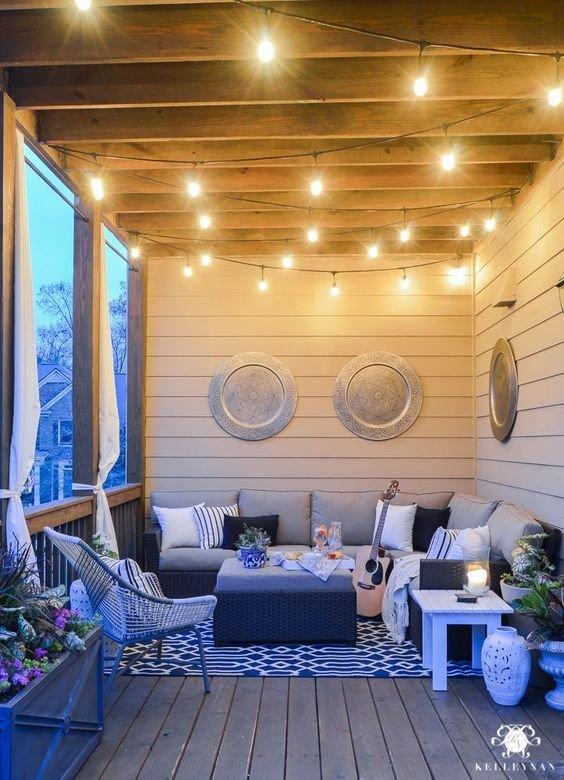 Add ‌string lights for ​a magical screened porch ambiance