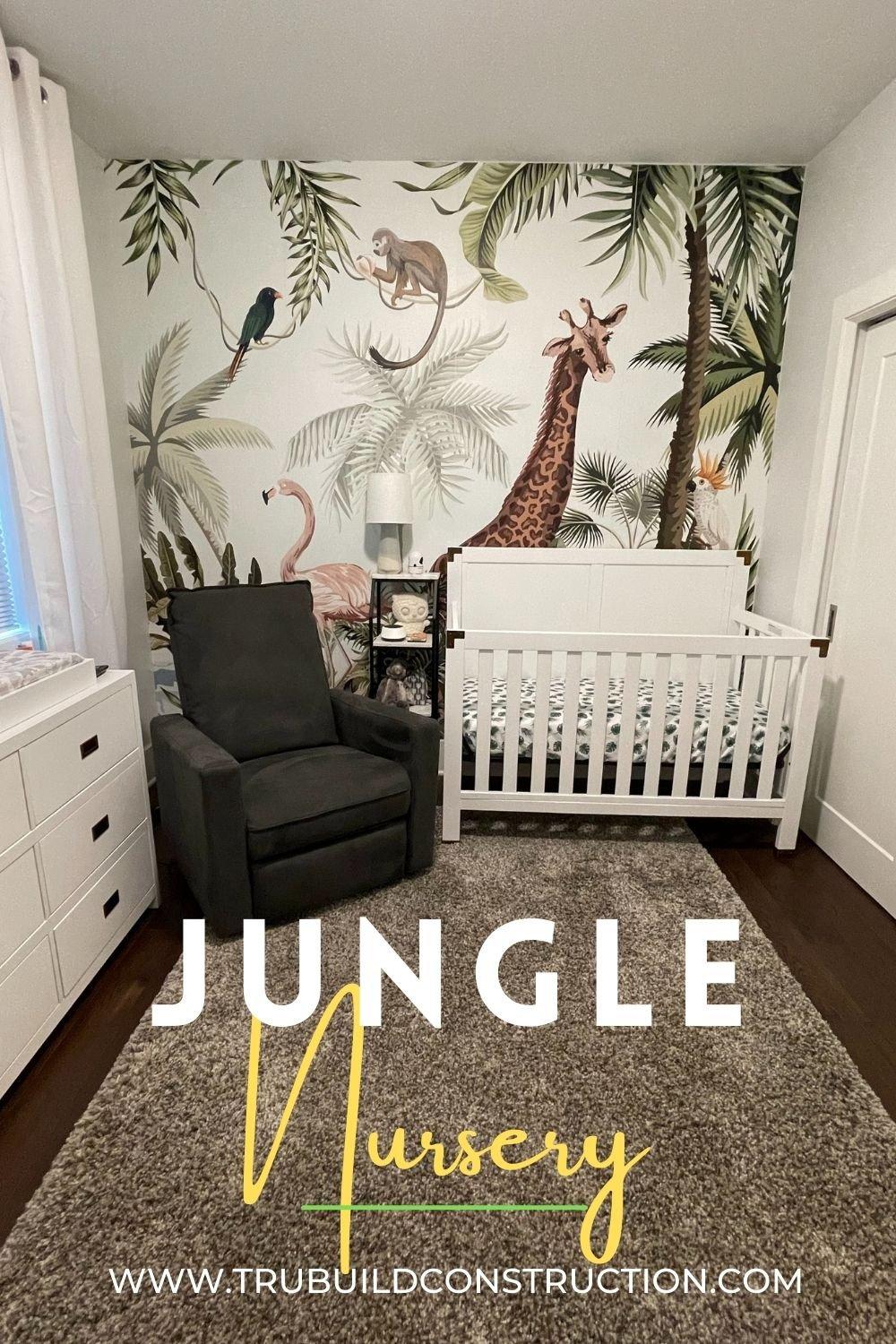 Curious ‍Jungle ‌Nursery ⁣filled⁣ with exotic⁢ animals and vibrant greens