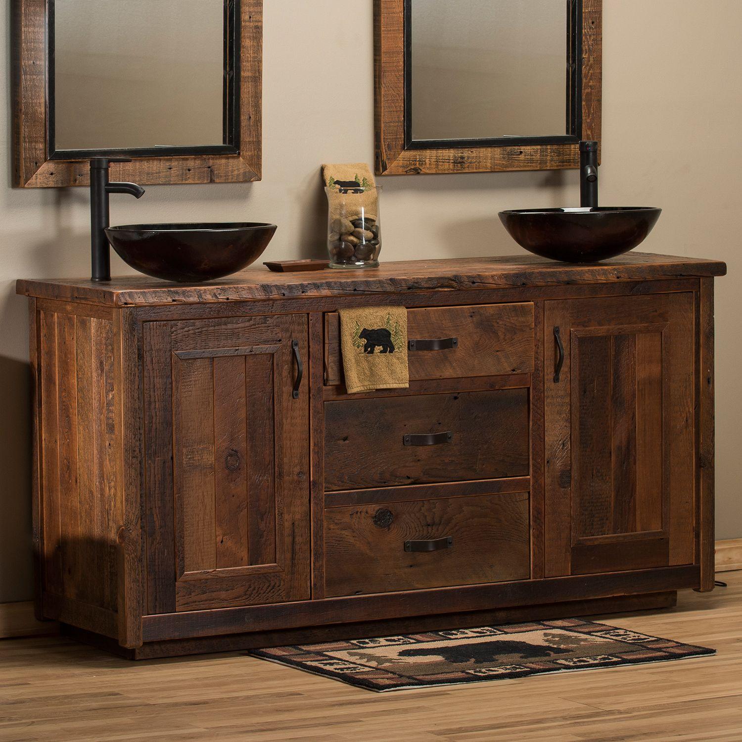 Transform your space with a rustic wooden bathroom vanity for a cozy atmosphere