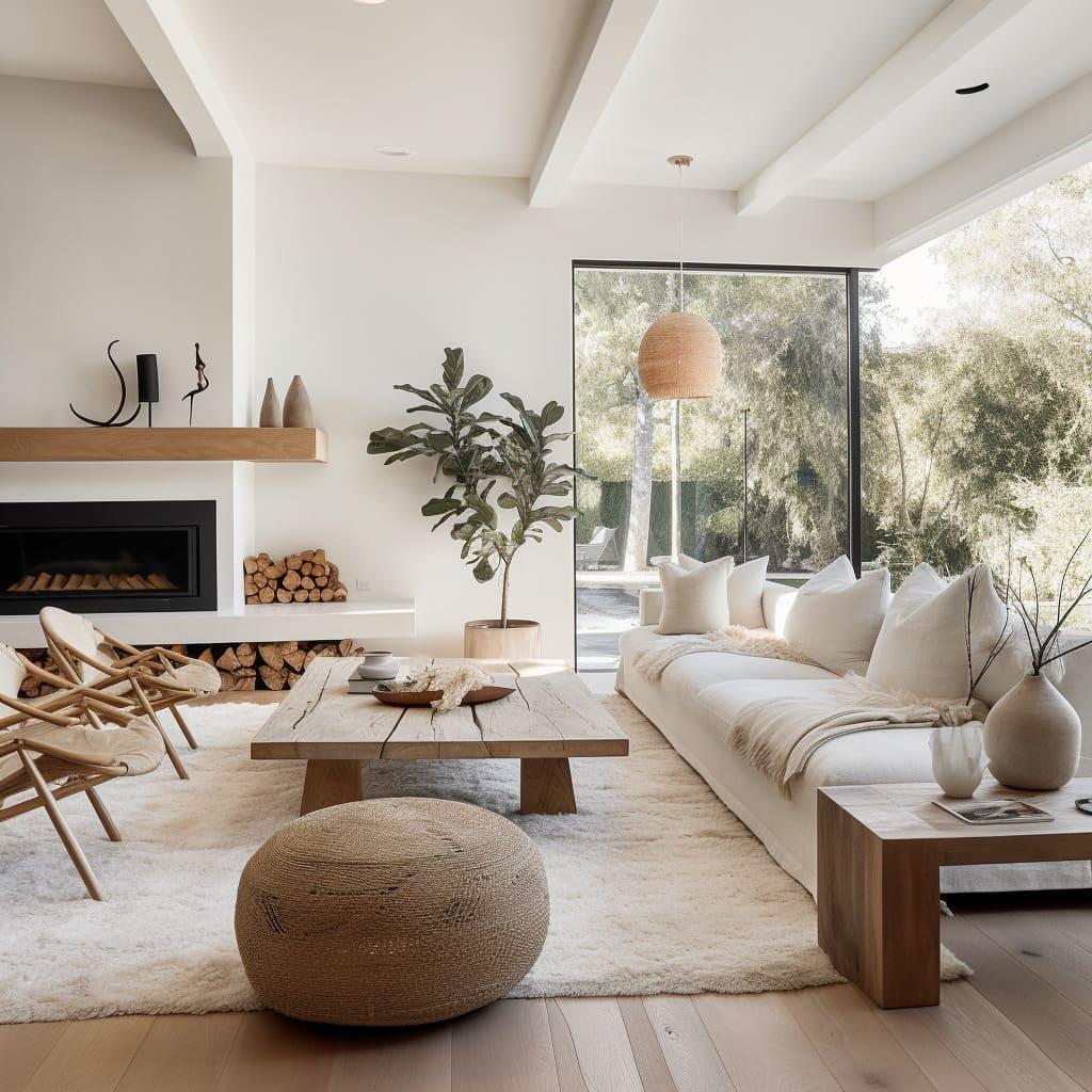 Scandinavian ‌Living Room: Embrace minimalism with light tones and natural ‌materials