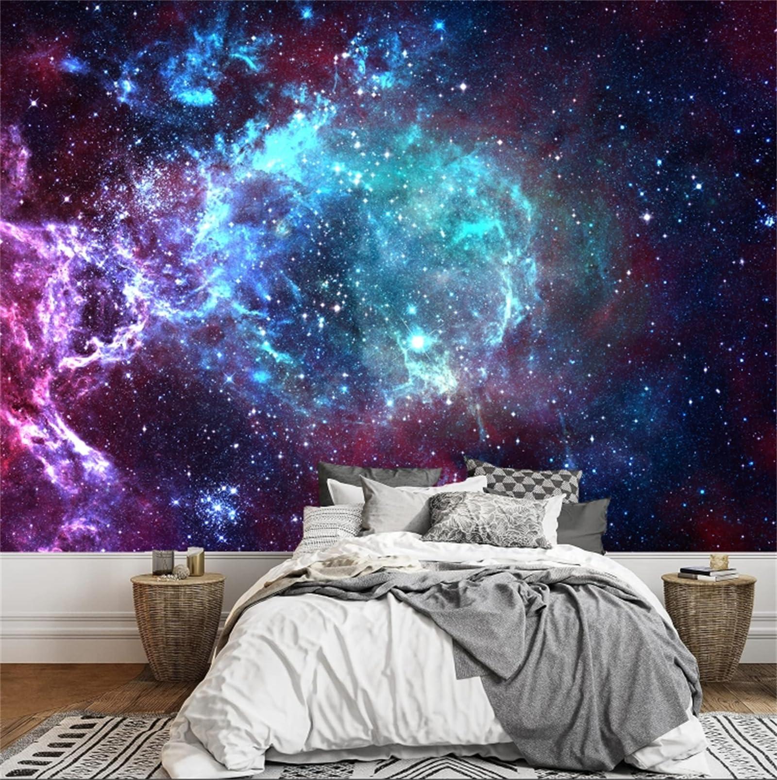 Galactic Bedroom: Explore the universe with starry decor and cosmic accents