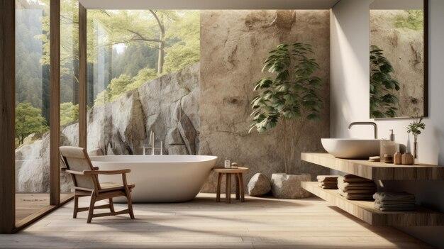 Potted plants to breathe life into your chalet bathroom