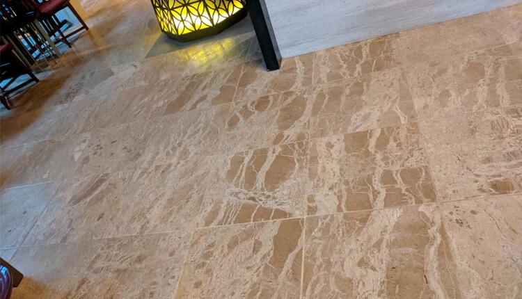 Shimmering natural stone tiles for earthy elegance