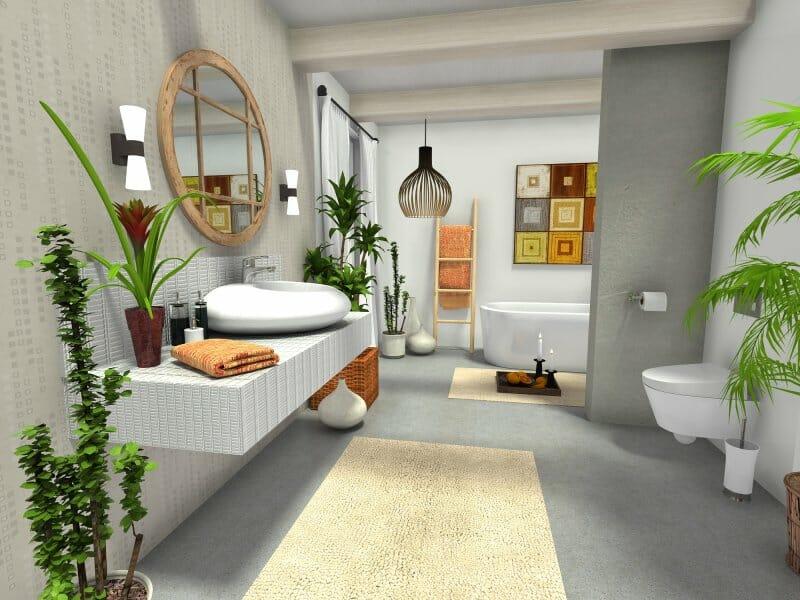 Organic shapes in decor enhance the ⁤boho bathroom feel