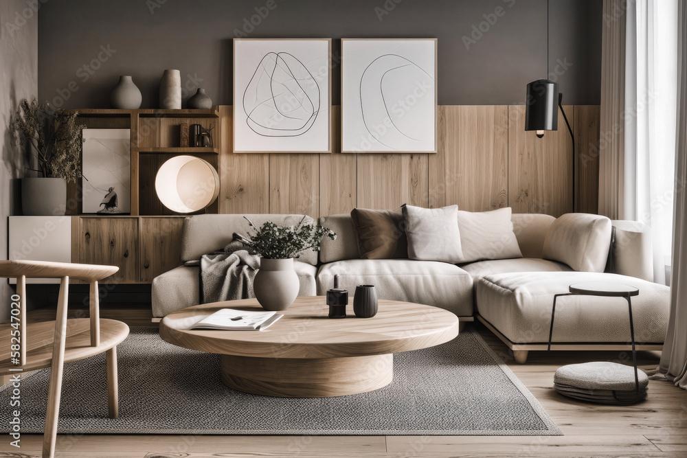 Scandinavian Living Room: Enjoy⁤ simplicity and light, with⁢ natural ‌materials