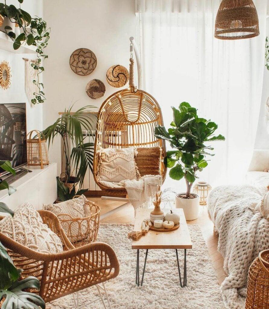 Embrace earthy ⁤tones and ‌textures for a warm Boho Living Room ambiance