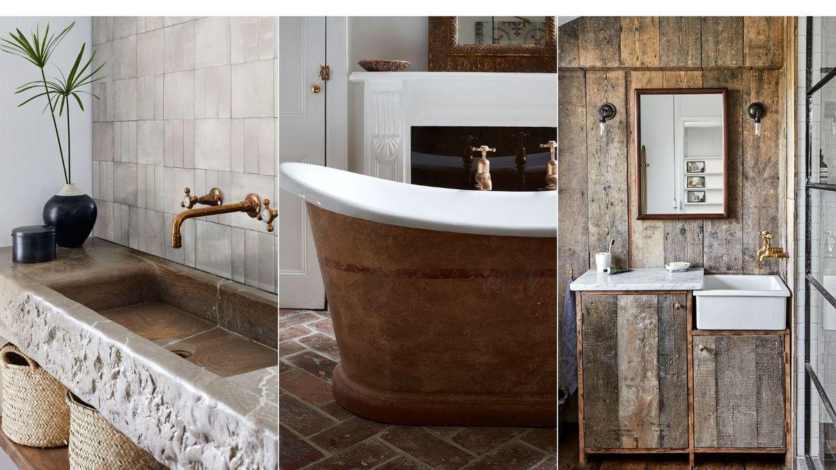 Rustic stone ⁣tiles ‌enhance‍ the ​chalet bathrooms natural beauty