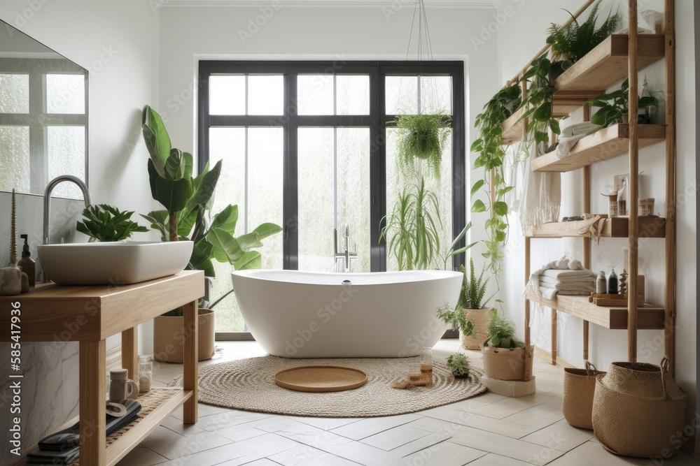 Embrace nature with plants in ⁢your boho bathroom decor