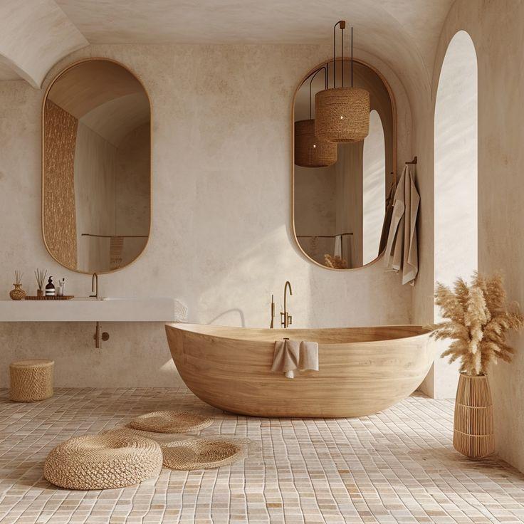 Earthy color palettes‍ to create a soothing boho bathroom vibe