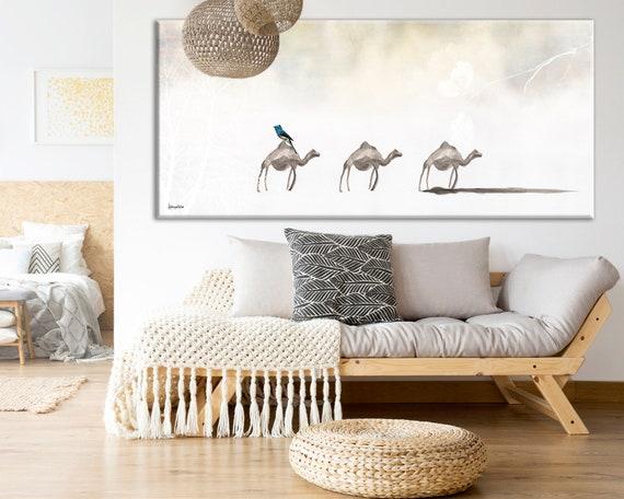 Feature an ⁤oversized piece of art to anchor your Boho ⁤Living Room decor