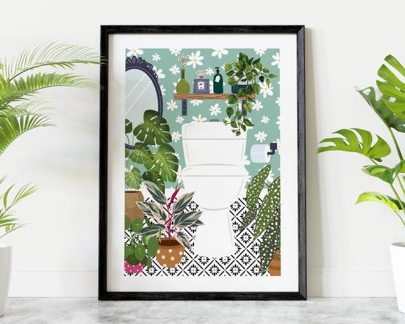 Artistic prints invoke creativity in​ your boho bathroom space