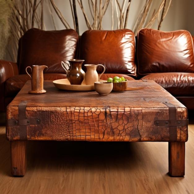 Opt for a distressed wooden coffee table ‌that embodies vintage charm in​ your living room