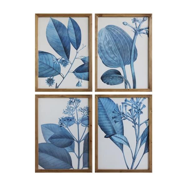 Use framed blue botanical ⁣prints for a refreshing touch