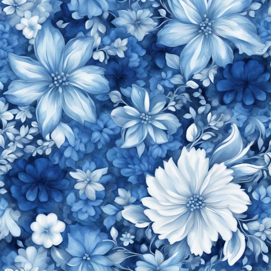 Go for blue wallpaper with intricate⁣ patterns for uniqueness