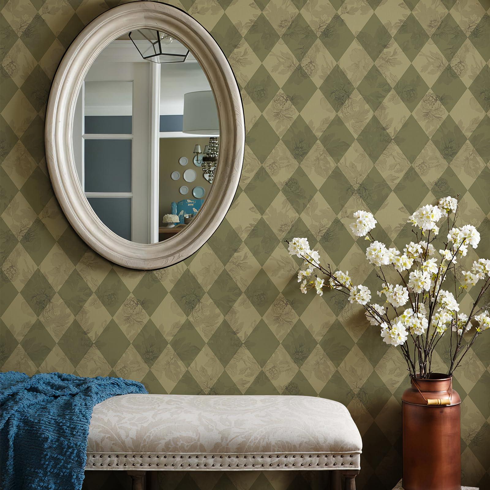 Opt for floral or geometric wallpapers ⁤reminiscent of vintage ​living⁢ room aesthetics