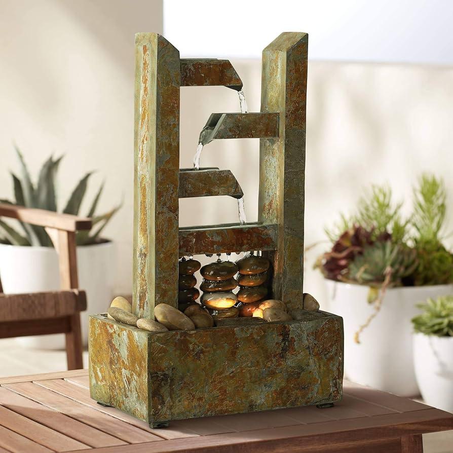 Add a water feature, like a small⁤ fountain, ​for soothing sounds within your‍ earthy living room