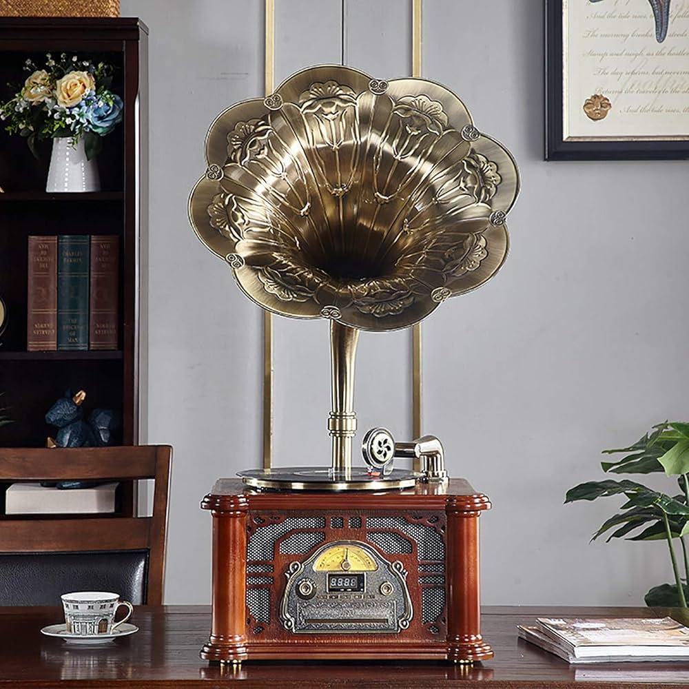 Opt for an old-fashioned ‍record player to fill your Vintage Living Room with music