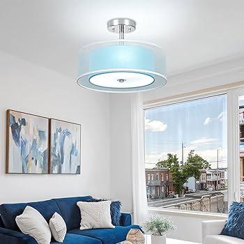 Use blue lighting fixtures for a ​chic touch in your ⁢living room