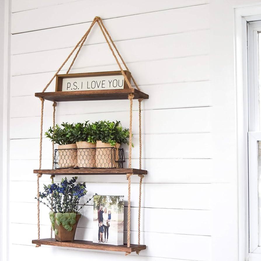 Use reclaimed wood for shelving in a boho bathroom