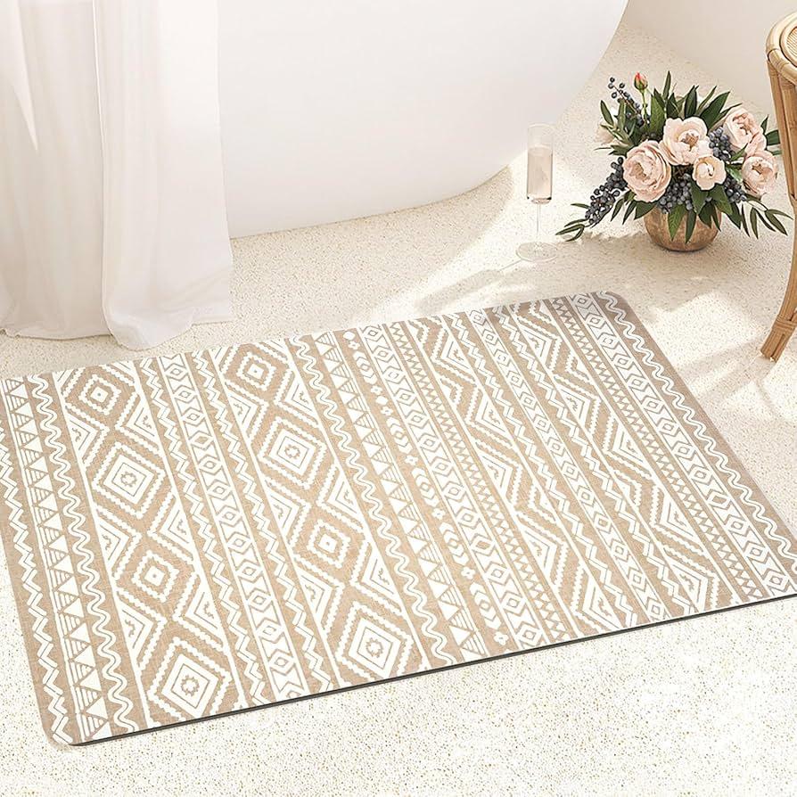 Layered rugs⁤ add ​warmth⁢ to your boho bathroom vibe