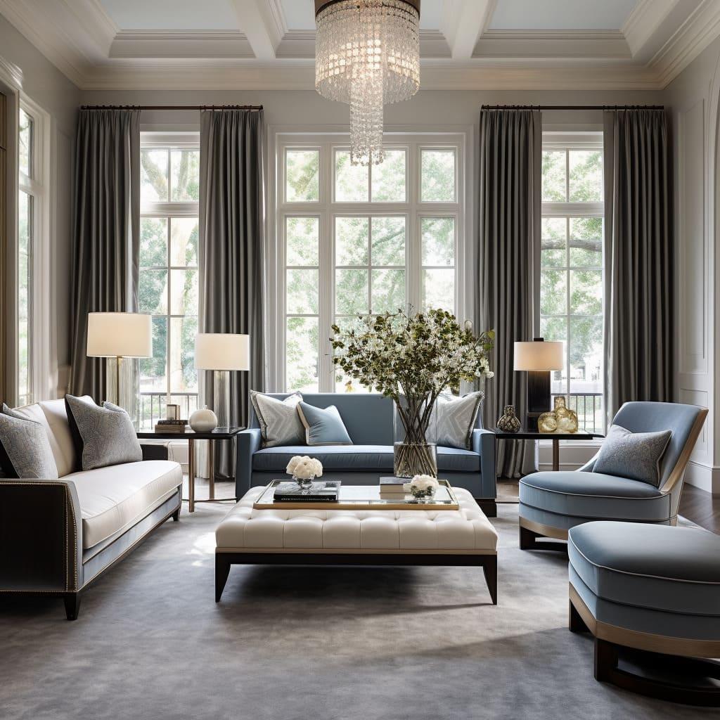 Transitional Living Room: A ​perfect⁢ blend of traditional and‌ contemporary styles